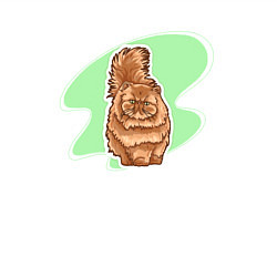 Свитшот хлопковый мужской Персидская кошка Кошки, цвет: белый — фото 2