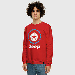 Свитшот хлопковый мужской Jeep в стиле Top Gear, цвет: красный — фото 2