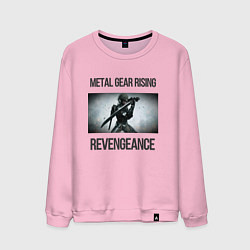 Свитшот хлопковый мужской Metal Gear Rising: Revengeance - Raiden, цвет: светло-розовый