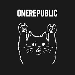 Свитшот хлопковый мужской OneRepublic Рок кот One Republic, цвет: черный — фото 2