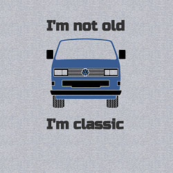 Свитшот хлопковый мужской Volkswagen Im not old Im classic, цвет: меланж — фото 2