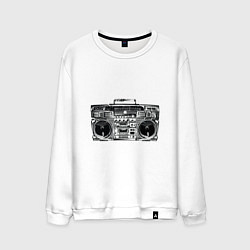Свитшот хлопковый мужской Wu-Tang Boombox, цвет: белый
