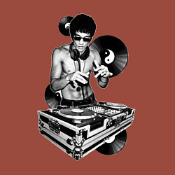 Свитшот хлопковый мужской Bruce Lee - Vinyl Dj, цвет: кирпичный — фото 2