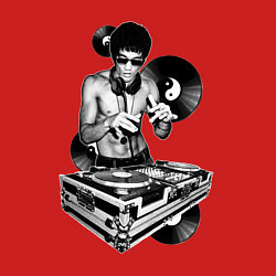 Свитшот хлопковый мужской Bruce Lee - Vinyl Dj, цвет: красный — фото 2