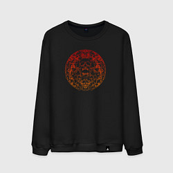 Мужской свитшот Skull red orange gradient