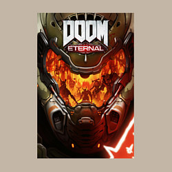 Свитшот хлопковый мужской Doom eternal - poster, цвет: миндальный — фото 2