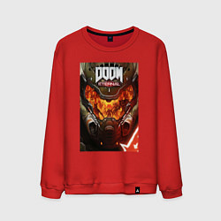 Свитшот хлопковый мужской Doom eternal - poster, цвет: красный