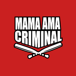 Свитшот хлопковый мужской Mama ama criminal, цвет: красный — фото 2