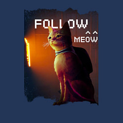 Свитшот хлопковый мужской STRAY FOLLOW MEOW, цвет: тёмно-синий — фото 2