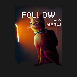 Свитшот хлопковый мужской STRAY FOLLOW MEOW, цвет: черный — фото 2
