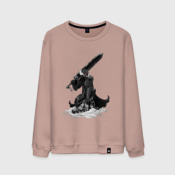 Свитшот хлопковый мужской Berserk the Black Swordsman, цвет: пыльно-розовый