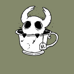 Свитшот хлопковый мужской Hollow Knight рыцарь в чашке, цвет: авокадо — фото 2