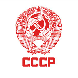 Свитшот хлопковый мужской Герб СССР: Советский союз, цвет: белый — фото 2