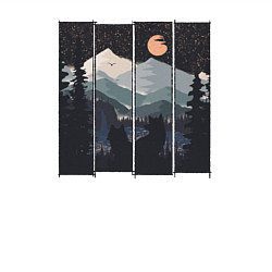 Свитшот хлопковый мужской Оранжевая луна и лисы, цвет: белый — фото 2