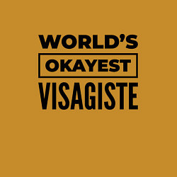 Свитшот хлопковый мужской The worlds okayest visagiste, цвет: горчичный — фото 2