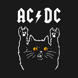 Свитшот хлопковый мужской AC DC rock cat, цвет: черный — фото 2