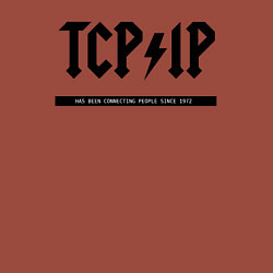 Свитшот хлопковый мужской TCPIP Connecting people since 1972, цвет: кирпичный — фото 2