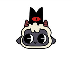 Свитшот хлопковый мужской Милая овечка- Cult of the lamb, цвет: белый — фото 2