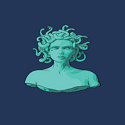 Свитшот хлопковый мужской Девушка со змеями, цвет: тёмно-синий — фото 2