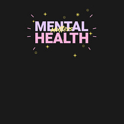 Свитшот хлопковый мужской Mental health, цвет: черный — фото 2