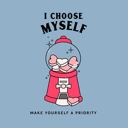 Свитшот хлопковый мужской Я выбираю себя, цвет: мягкое небо — фото 2