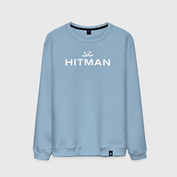 Свитшот хлопковый мужской Hitman - лого, цвет: мягкое небо