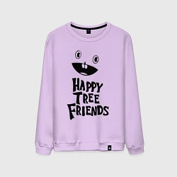 Свитшот хлопковый мужской Happy Three Friends - LOGO, цвет: лаванда