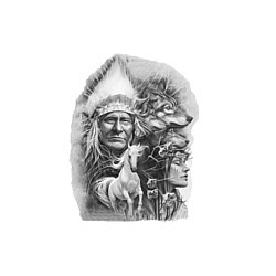 Свитшот хлопковый мужской Chief of the red indians, цвет: белый — фото 2