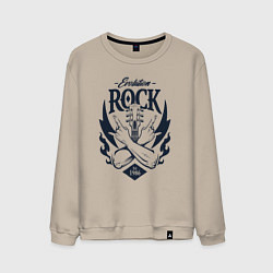 Свитшот хлопковый мужской Rock evolution, цвет: миндальный