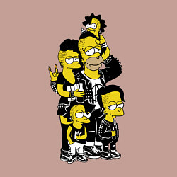 Свитшот хлопковый мужской Simpsons not dead! Motto, цвет: пыльно-розовый — фото 2