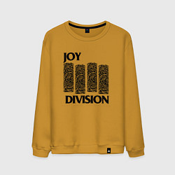 Свитшот хлопковый мужской Joy Division - rock, цвет: горчичный