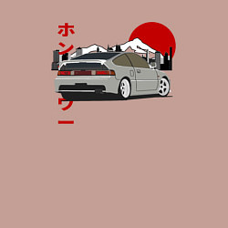 Свитшот хлопковый мужской Honda Crx Retro JDM, цвет: пыльно-розовый — фото 2