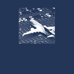 Свитшот хлопковый мужской Самолет на парковке, цвет: тёмно-синий — фото 2