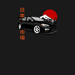 Свитшот хлопковый мужской Subaru Impreza WRX Sti Japanese Retro Style, цвет: черный — фото 2