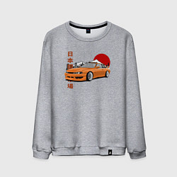 Свитшот хлопковый мужской Silvia s14 JDM Retro Car, цвет: меланж