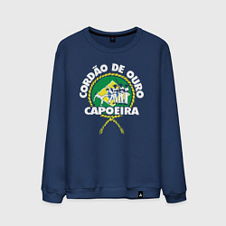 Свитшот хлопковый мужской Capoeira - Cordao de ouro flag of Brazil, цвет: тёмно-синий