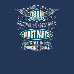 Свитшот хлопковый мужской Построен в 1999 оригинальный и невосстановленный, цвет: тёмно-синий — фото 2