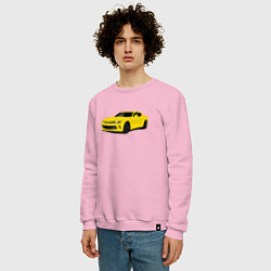 Свитшот хлопковый мужской Chevrolet Camaro American Car, цвет: светло-розовый — фото 2