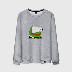 Свитшот хлопковый мужской Booba Pepe, цвет: меланж