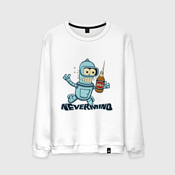 Свитшот хлопковый мужской Little Bender, цвет: белый