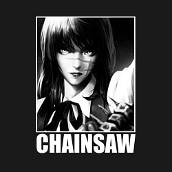 Свитшот хлопковый мужской Chainsaw man - Аса Митака, цвет: черный — фото 2