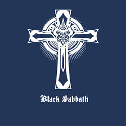 Свитшот хлопковый мужской Black sabbath крест, цвет: тёмно-синий — фото 2