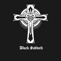 Свитшот хлопковый мужской Black sabbath крест, цвет: черный — фото 2