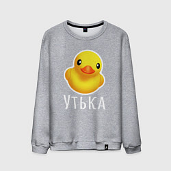 Свитшот хлопковый мужской Жёлтая резиновая уточка, цвет: меланж