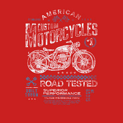 Свитшот хлопковый мужской Мотоцикл ретро, цвет: красный — фото 2