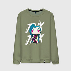 Свитшот хлопковый мужской Funko pop Jinx, цвет: авокадо