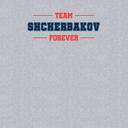 Свитшот хлопковый мужской Team Shcherbakov forever фамилия на латинице, цвет: меланж — фото 2