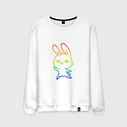 Свитшот хлопковый мужской Color Rabbit, цвет: белый