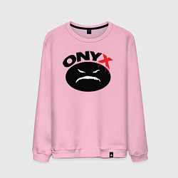 Свитшот хлопковый мужской Onyx logo black, цвет: светло-розовый