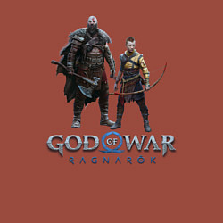 Свитшот хлопковый мужской Отец и сын GoW Ragnarok, цвет: кирпичный — фото 2